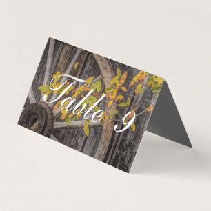 Tarjeta Charm Country - Rueda de vagón occidental rústica