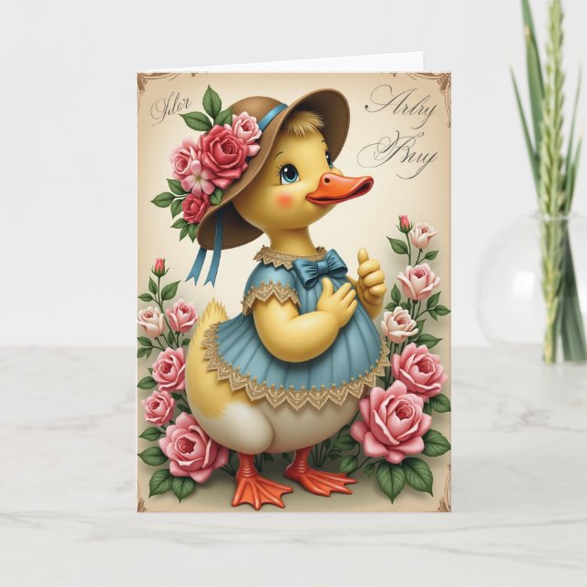 Tarjeta Charming Bird Friend Hello Card (Anverso)