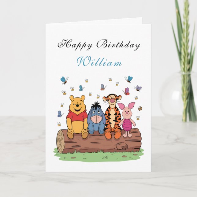 Tarjeta Charming Pooh & Friends Birthday (Anverso)