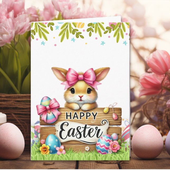 Tarjeta Charming Rabbit-Themed Easter Card (Subido por el creador)