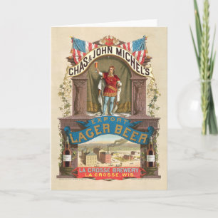 Tarjeta Chas. La cerveza Export Lager de John Michel