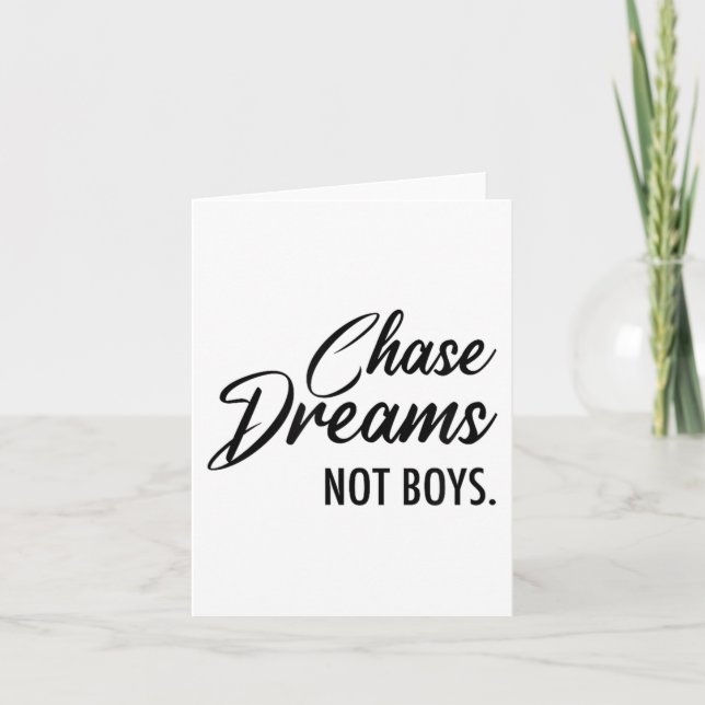 Tarjeta Chase Dreams Not Boys, Dreamchaser, Motivational W (Anverso)