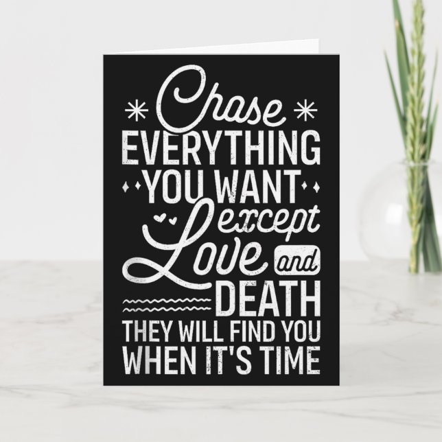 Tarjeta Chase Everything You Want Except Love And Death En (Anverso)