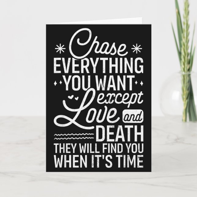 Tarjeta Chase Everything You Want Except Love And Death En (Anverso)