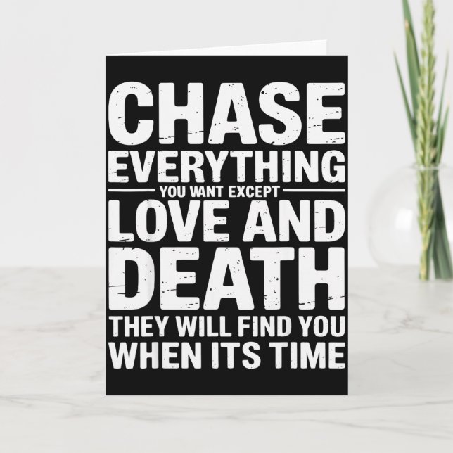 Tarjeta Chase Everything You Want Except Love And Death En (Anverso)