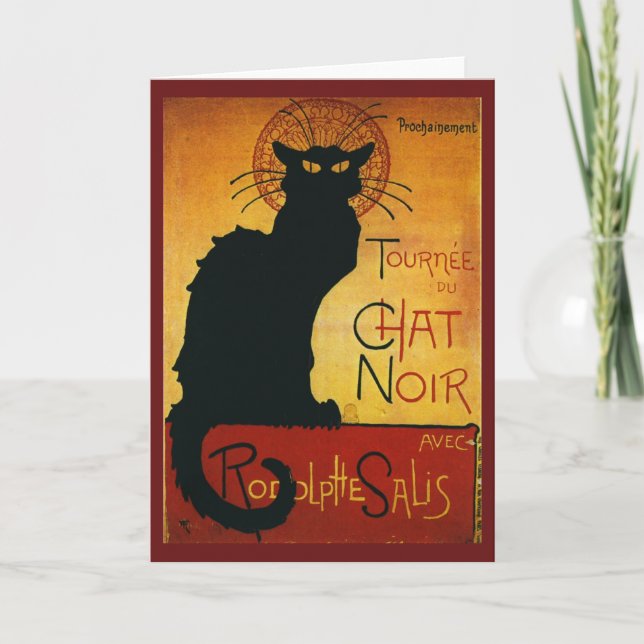 Tarjeta Chat Noir - Gato negro (Anverso)