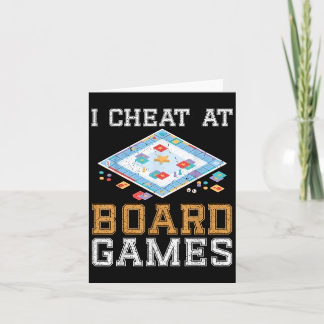 Tarjeta Cheat In Board Game Funny Host Winter Cheater Ta (Anverso)