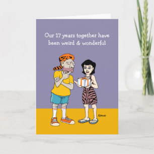 Tarjeta Cheeky 17º Aniversario Boda