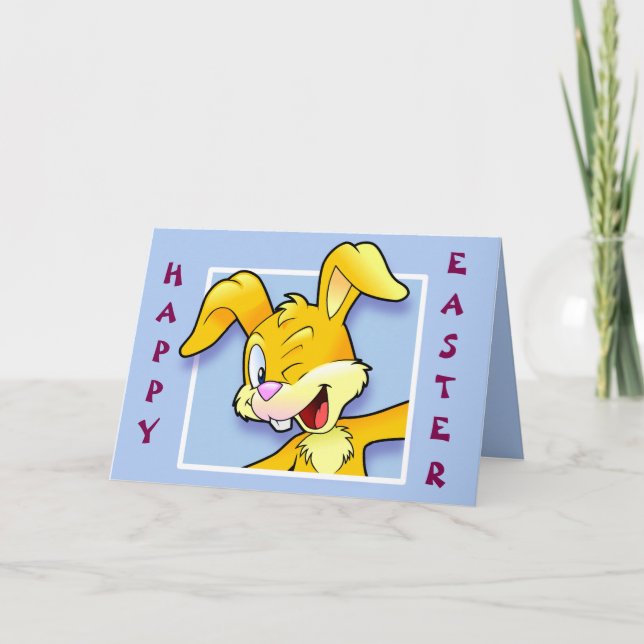 Tarjeta Cheeky bunny "Happy Easter" - Ostern (Anverso)