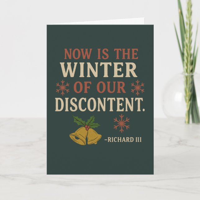 Tarjeta Cheeky Christmas Shakespear Quote  (Anverso)