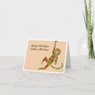 Tarjeta Cheeky Monkey Birday Card
