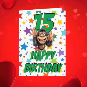 Tarjeta Cheeky Monkey Cumpleaños
