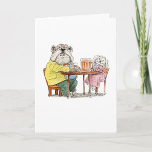 Tarjeta Cheer Beer Dog Couple Card