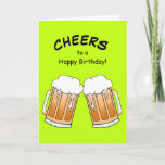 Tarjeta Cheer Beer Friend Birthday Card<br><div class="desc">Personalizar la tarjeta de cumpleaños de este amigo con tu mensaje y/o nombre personalizados. Esta es una gran carta para cualquier amante de la cerveza.</div>