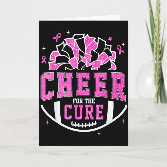 Tarjeta Cheer For The Breast Cancer Awareness Cheerleader  (Anverso)