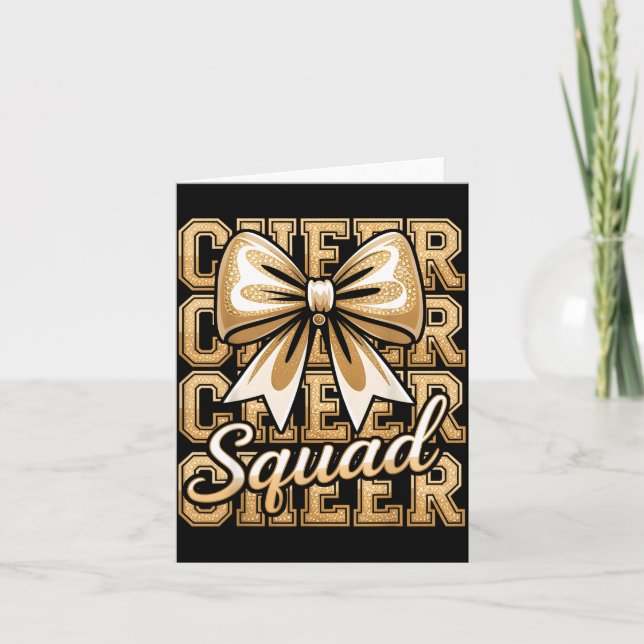 Tarjeta Cheer Squad Gold Funny Srt Cheerleader Cheerleadin (Anverso)