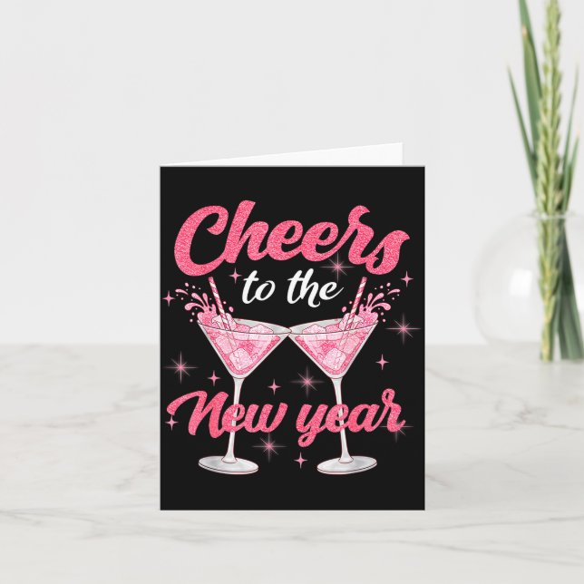 Tarjeta Cheer To The New Year Happy New Year 2026 Countdow (Anverso)