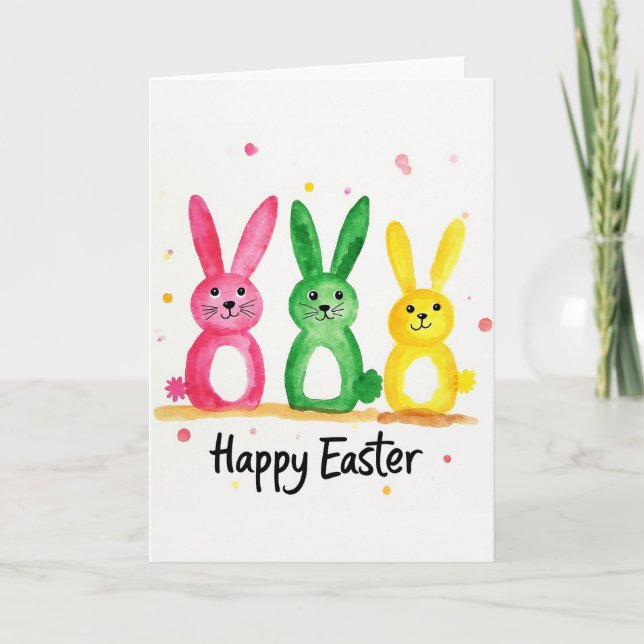 Tarjeta Cheerful Creature Watercolor Card (Anverso)