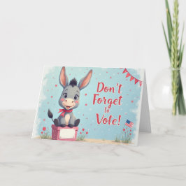Tarjeta  Cheerful Donkey Vote Reminder
