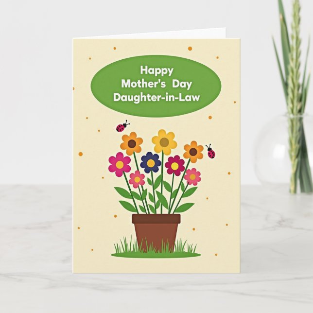 Tarjeta Cheerful Moms Day Bouquet Card (Anverso)
