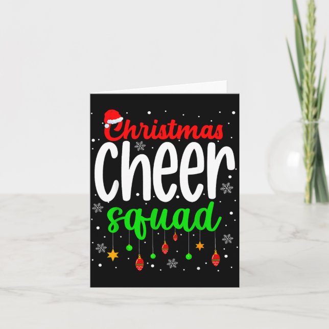 Tarjeta Cheerleading Srts Lover Christmas Cheer Squad  (Anverso)