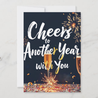 Tarjeta Cheers to Another Year with You New Year Card