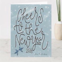 Tarjeta cheers to the new year