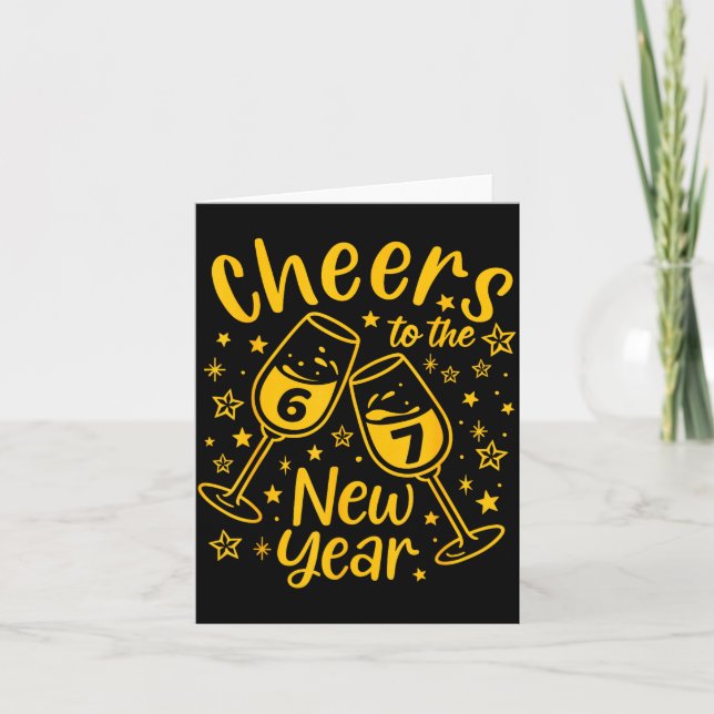 Tarjeta Cheers To The New Year 2026 Funny 67 Meme New Year (Anverso)
