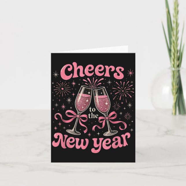 Tarjeta Cheers To The New Year 2026 Nk Celebration Gift  (Anverso)