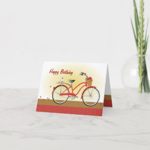 Tarjeta Cheery Cherry Bicycle