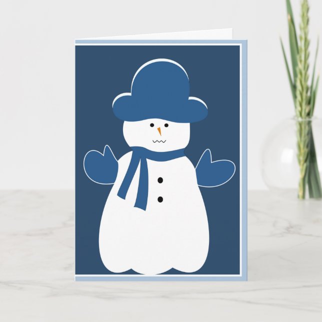 Tarjeta Cheery Snowman (Anverso)