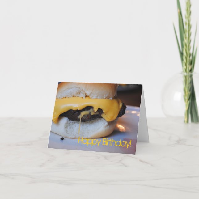 Tarjeta Cheese Burger Happy Birday Card (Anverso)