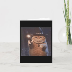 Tarjeta Cheeseball El Gato Mago Vintage 90s Gato Naranja