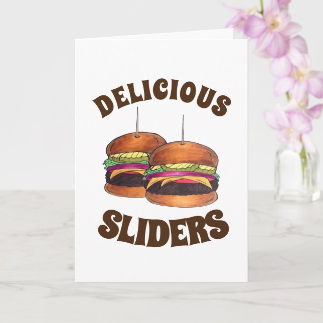 Tarjeta Cheeseburger Burger Hamburger Sliger Bar Food (Orquídea)