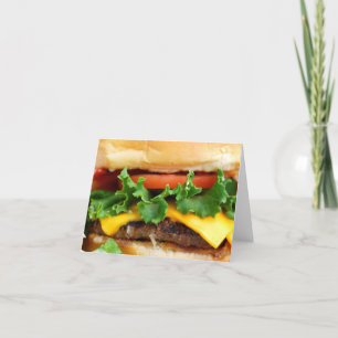 Tarjeta Cheeseburger del tocino