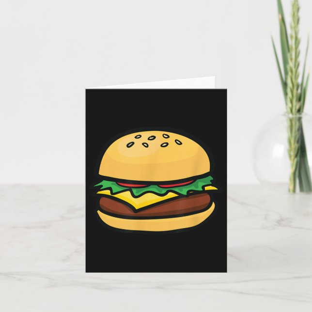 Tarjeta Cheeseburger Emoticon Hamburger Cheese Bbq (Anverso)