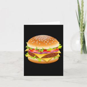 Tarjeta Cheeseburger Hamburger Burger Funny Food Halloween