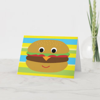 Tarjeta Cheeseburger retro