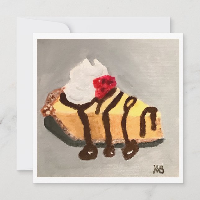 Tarjeta Cheesecake with Raspberries (Anverso)