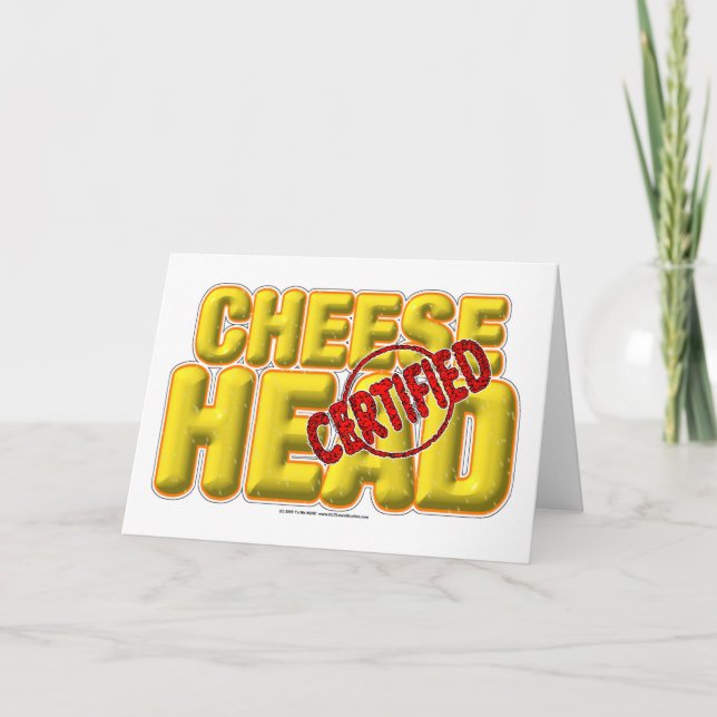 Tarjeta CheeseHead certificado (Anverso)