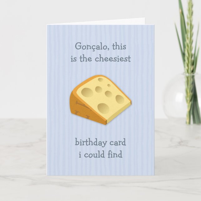 Tarjeta Cheesiest podría encontrar graciosa foto de cumple (Anverso)