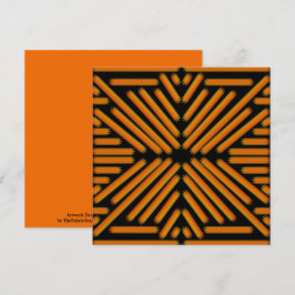 Tarjeta Cheesy Noodle Doodle Art Symmetrical Lined Pattern