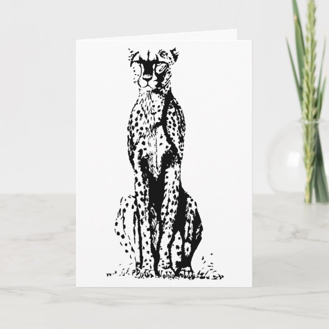 Tarjeta Cheetah Birthday Card (Anverso)