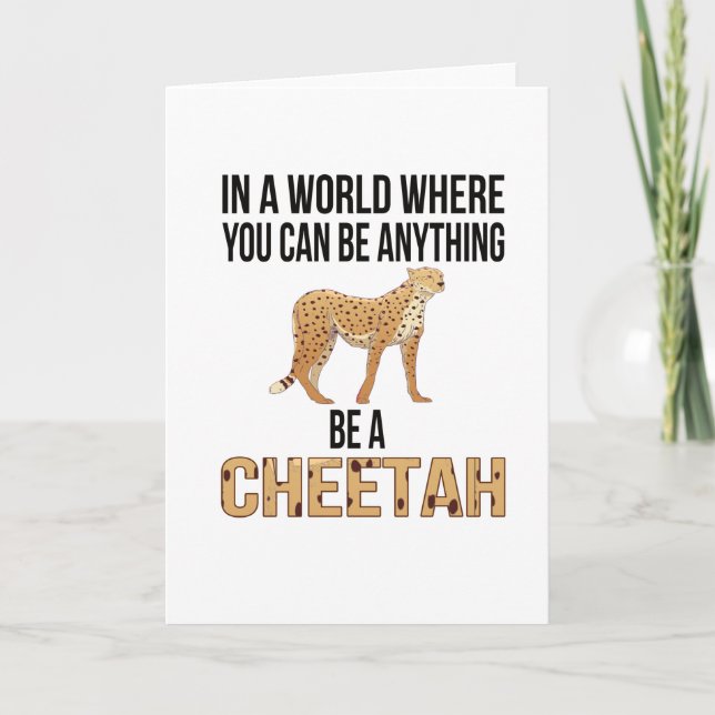 Tarjeta Cheetah Gifts Cheetah Lover Animal de Savanna (Anverso)