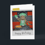 Tarjeta Chef Cat Funny Birthday Card<br><div class="desc">Brighten up any cat lover's birthday with this whimsical and fun feline design!</div>