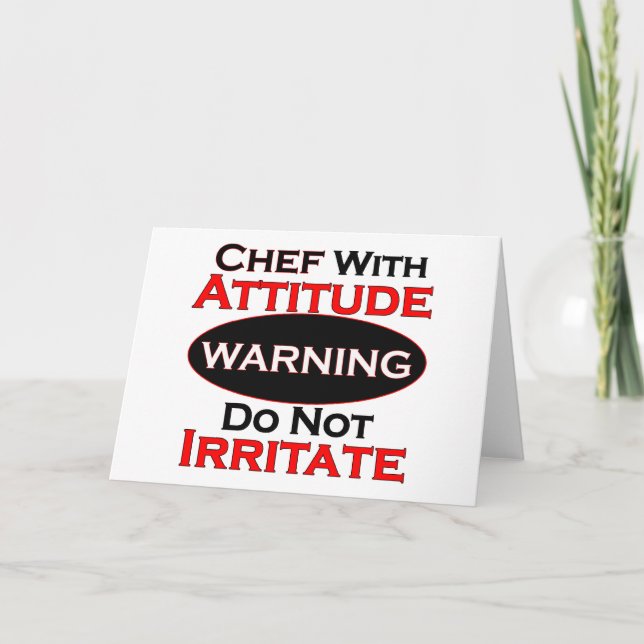 Tarjeta Chef con actitud (Anverso)