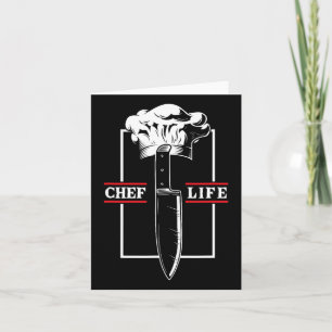 Tarjeta Chef Cook Life Knife Restaurante Cocinando La Comi