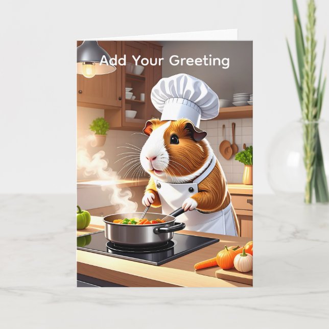 Tarjeta Chef de cerdo de Guinea (Anverso)