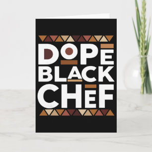 Tarjeta Chef negro de drogas Historia negra de melanina Ch