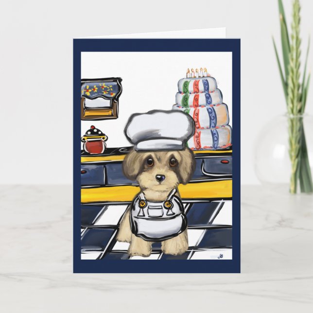 Tarjeta Chef Yorkie Poo (Anverso)